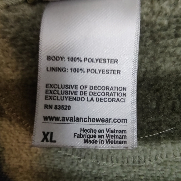 Avalanche Women's Outdoor Supply Pullover. XL - Picture 9 of 10